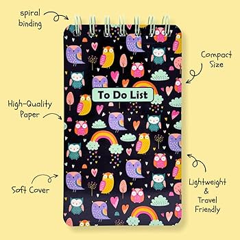 Rainbow Owl To Do List Diary