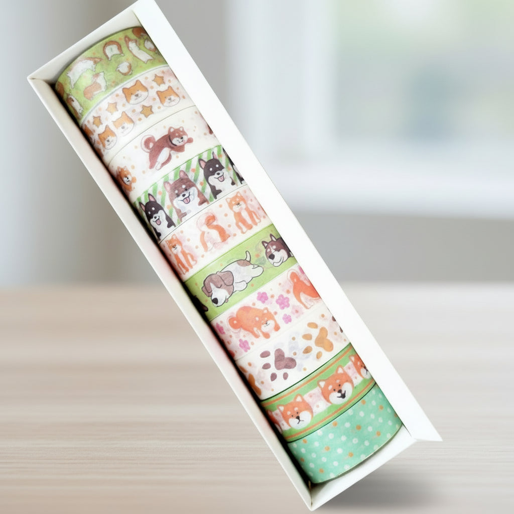 Cute Puppy Washi Tapes Set of 10
