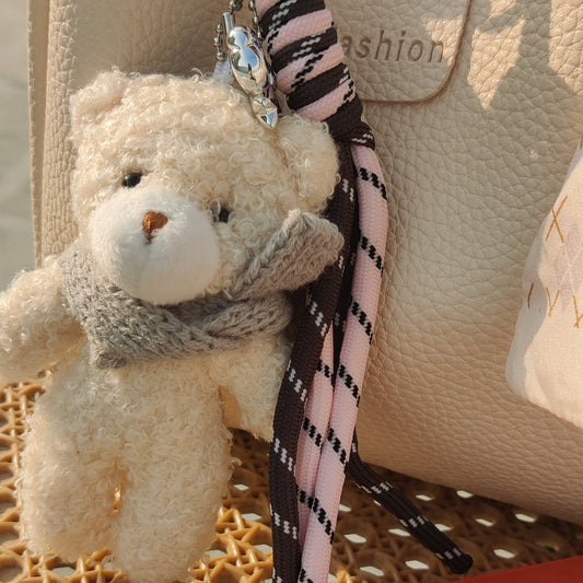 Teddy Bag Charm White