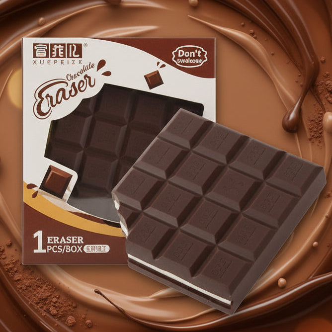 Chocolate Eraser - Jumbo Chocolate Shaped Non-Toxic Eraser
