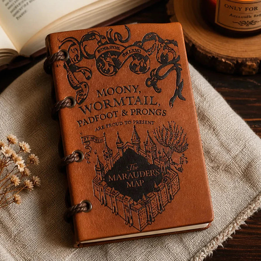 Harry Potter Themed Moonlit Wormtail Leather Journal