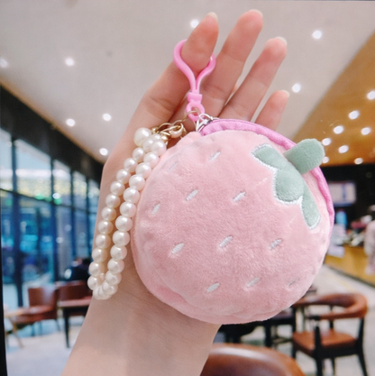 Strawberry Plush Coin Purse Charm