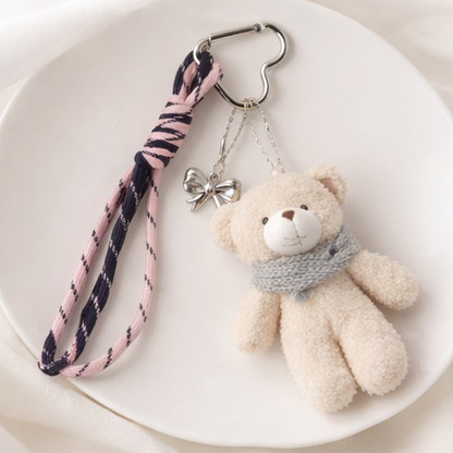 Teddy Bag Charm White