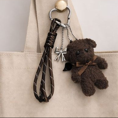 Teddy Bag Charm Brown