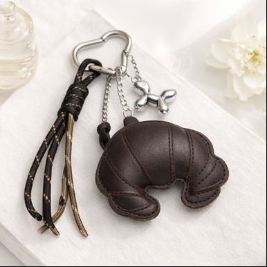 Croissant Bag Charm Brown