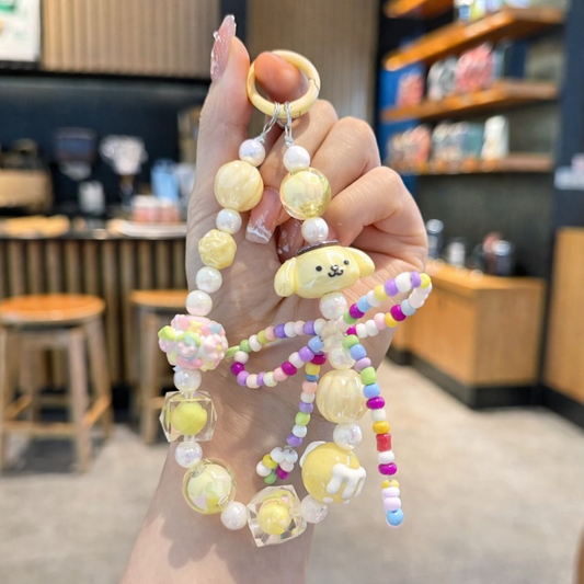 Cute Pompompurin Beaded Phone Charm