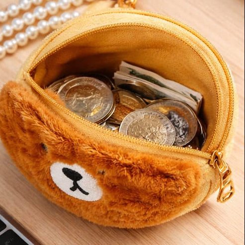 Cute Plush Bear Coin Purse Charm