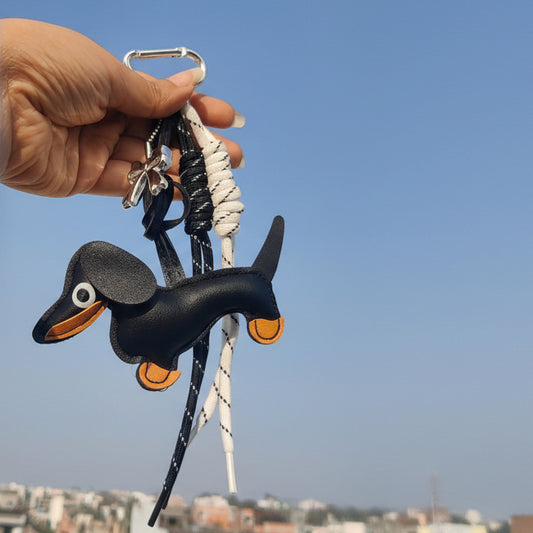 Dachshund Dog Bag Charm Black