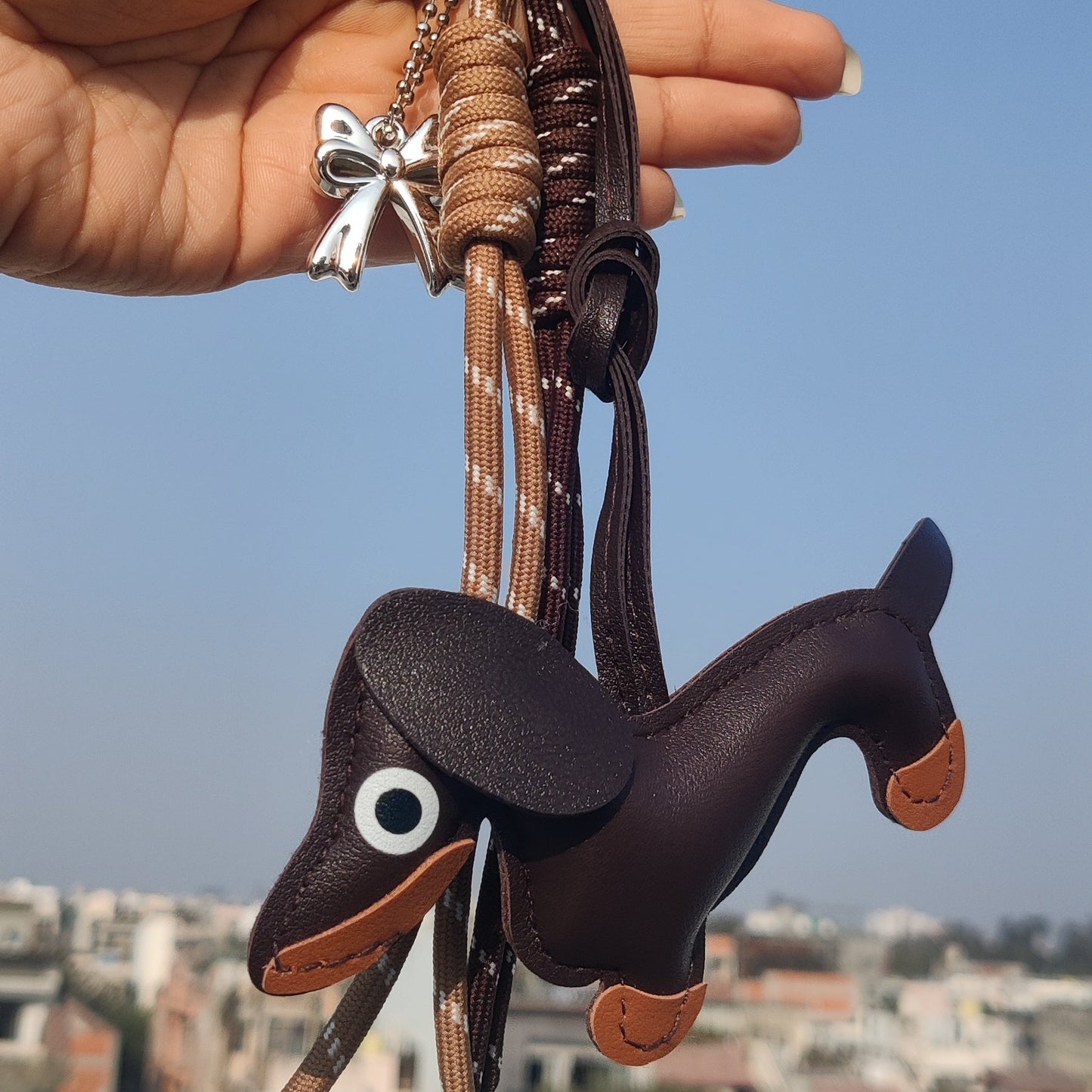 Dachshund Dog Bag Charm Black