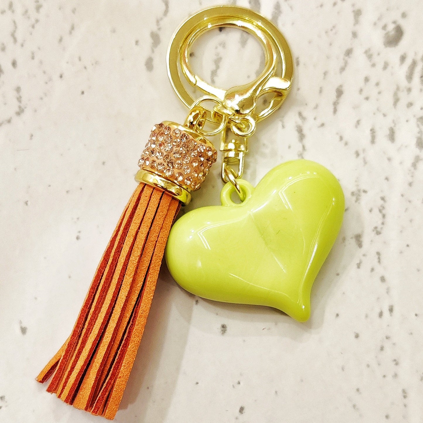 Heart Tassle Keychain