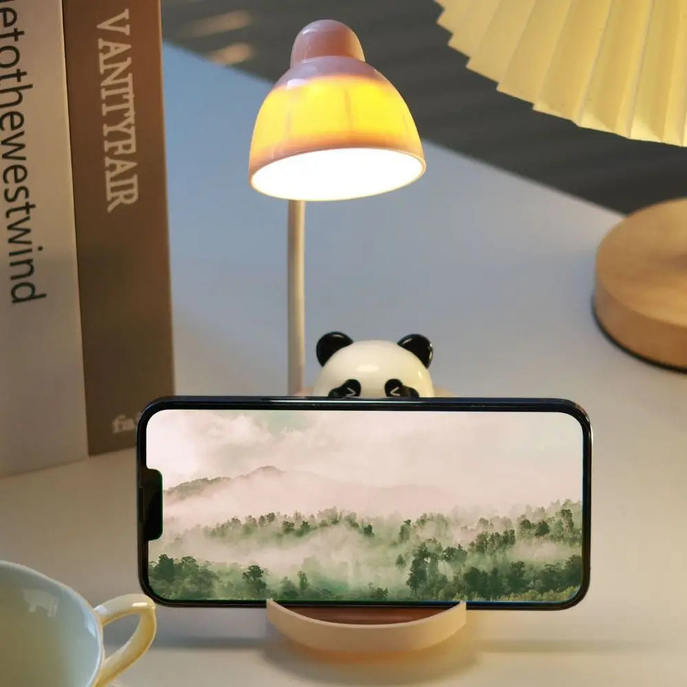 Sleeping Panda Night Lamp and Cellphone Mount