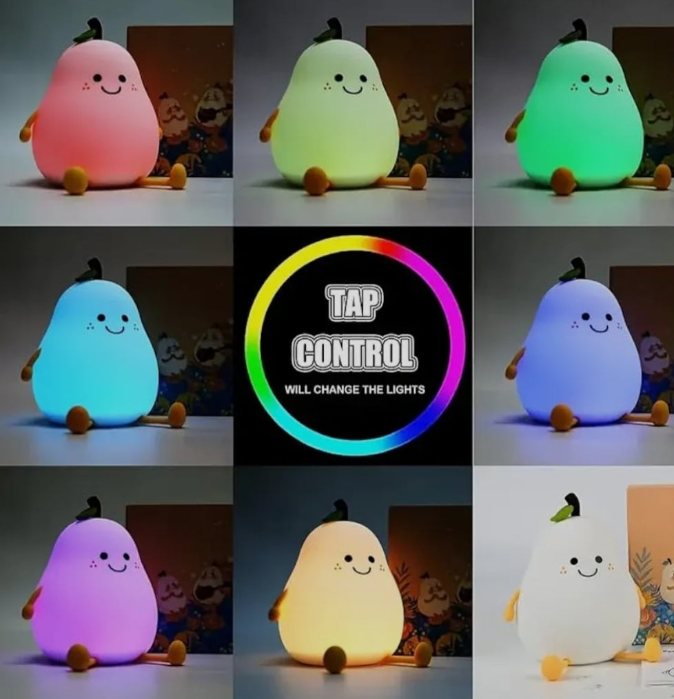 Kawaii Cute Silicon Pear Lamp