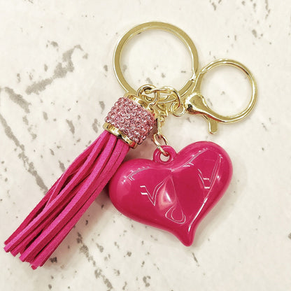 Heart Tassle Keychain
