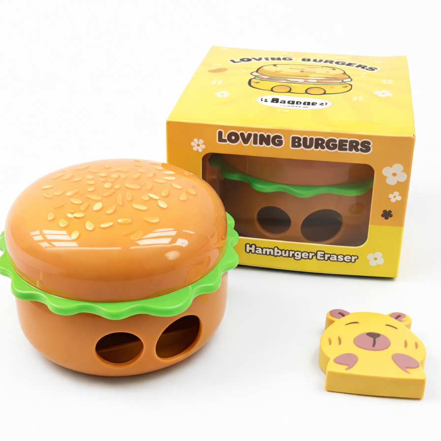Burger Sharpener and Eraser set