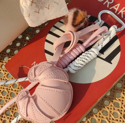 Croissant Bag Charm Pink