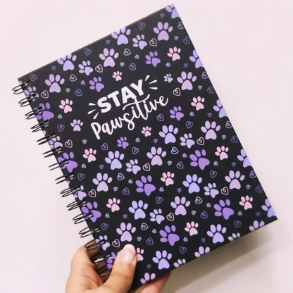 Stay Pawsitive Spiral Notebook