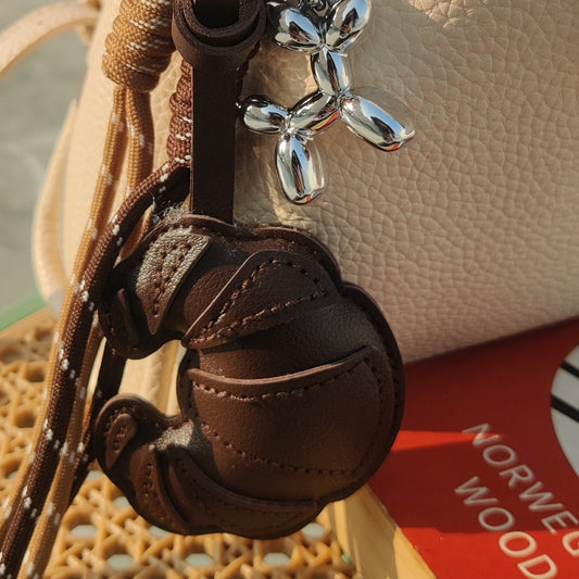 Croissant Bag Charm Brown