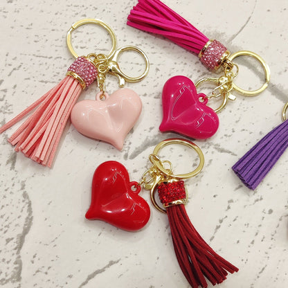 Heart Tassle Keychain