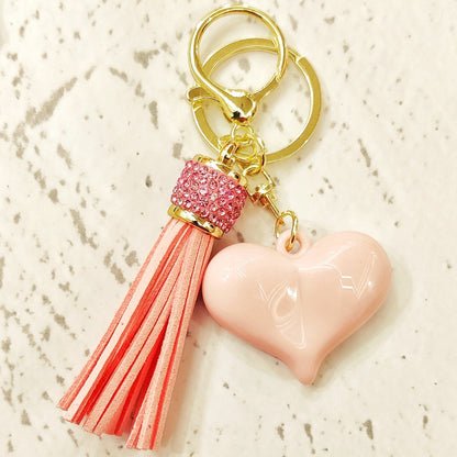 Heart Tassle Keychain