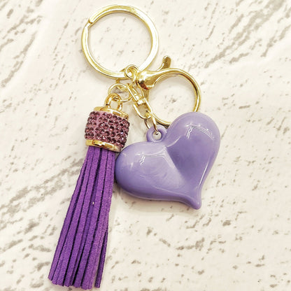 Heart Tassle Keychain