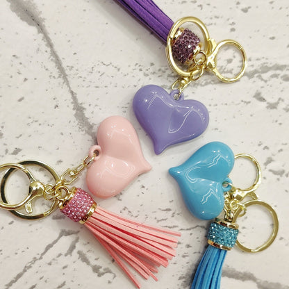 Heart Tassle Keychain