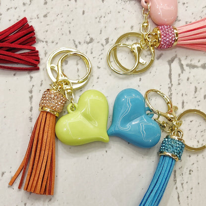 Heart Tassle Keychain